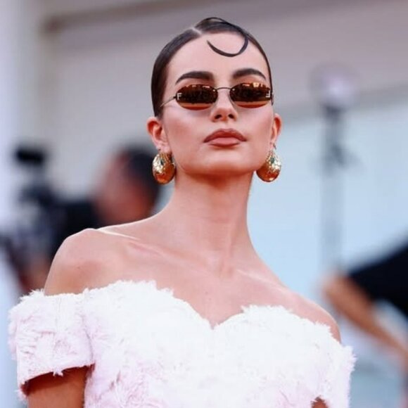 Fendi FIRST CRYSTAL Women Sunglasses Yellow Gold Oval FE4075US 30L AUTHENTENTIC - Picture 12 of 14